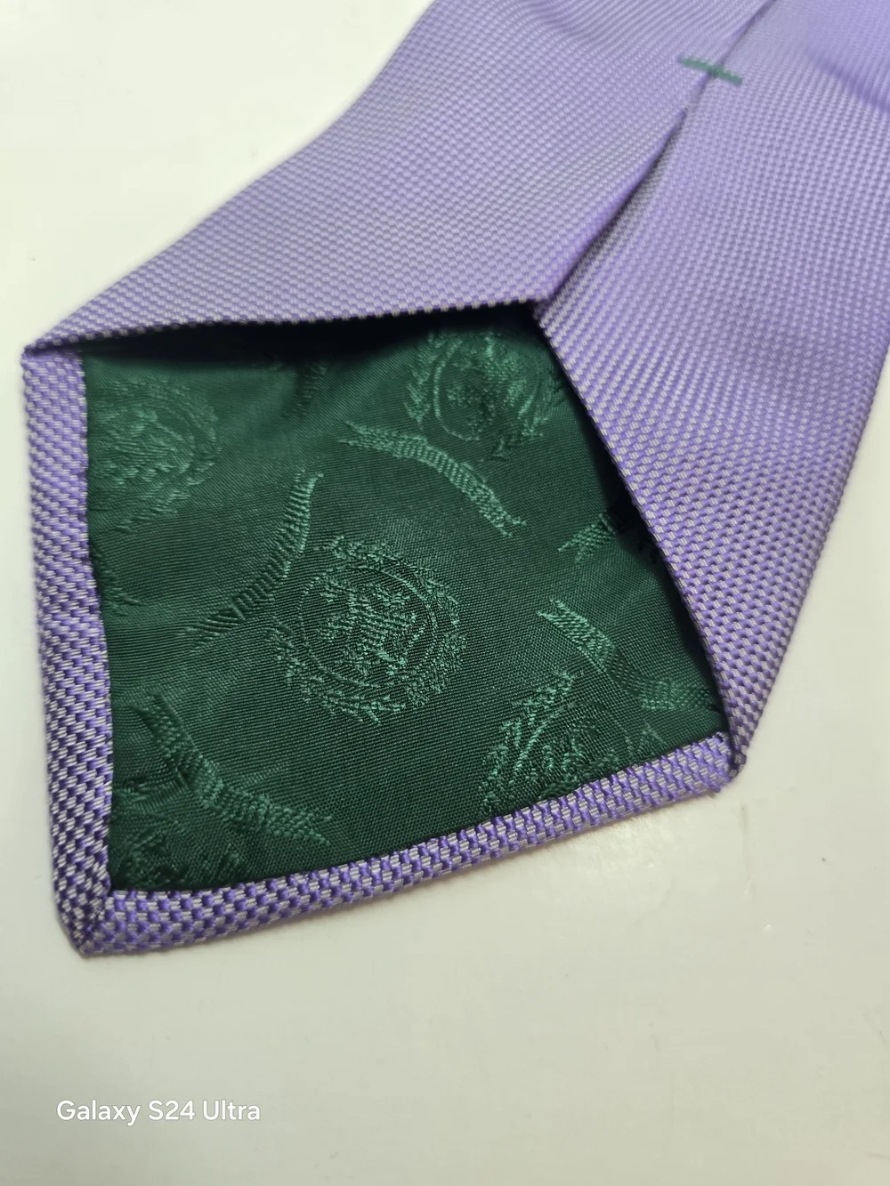 Tommy Hilfiger Lavender Purple Textured Silk Tie